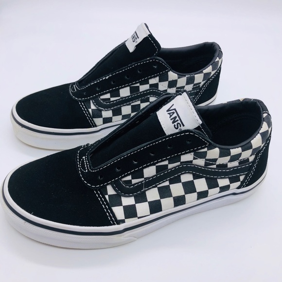 black and white checkered vans size 3
